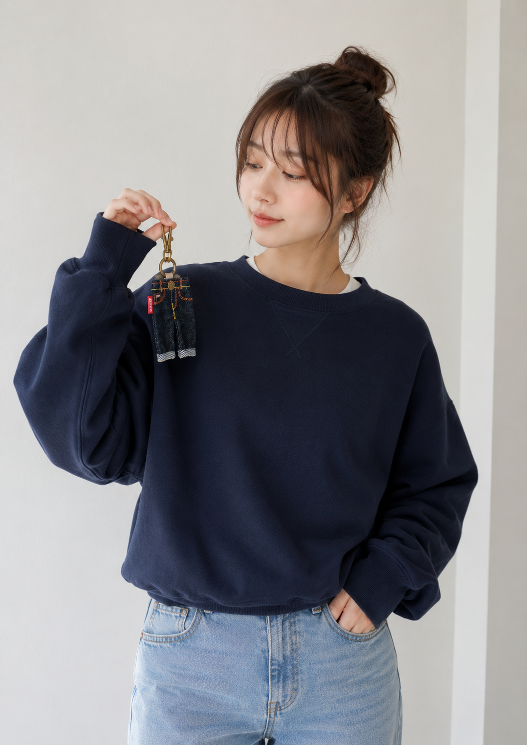 ミニチュアデニムキーホルダー